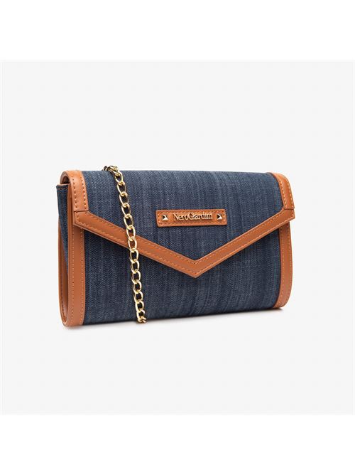 pochette da donna in denim blu NERO GIARDINI | E543905D214